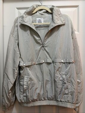 Light Gray Pullover Anorak Jacket - Urban Outfitters